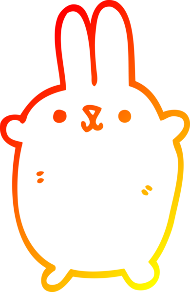 Bir insan tarafından çizilmiş çizgi film tavşanı çizimi