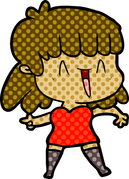 Bir insan tarafından çizilmiş karikatür kadın.