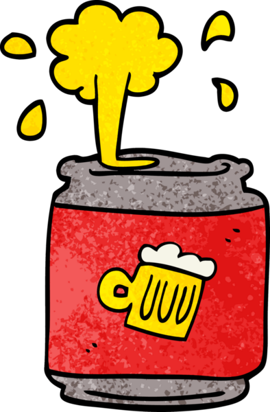 Bir insan tarafından çizilmiş bira kutusu karalaması.