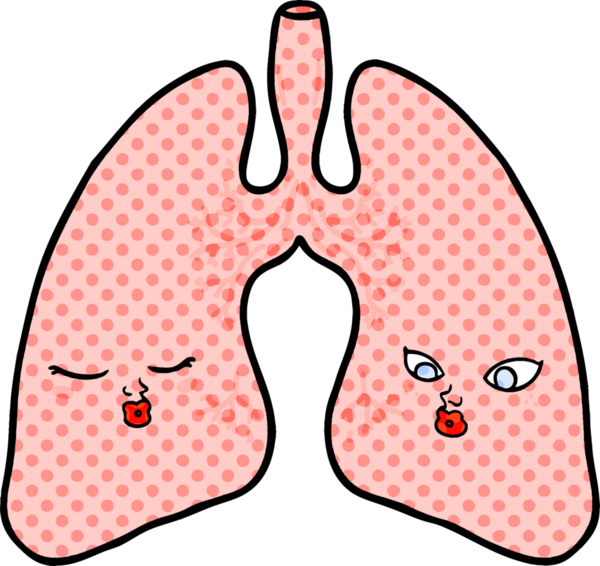 Bir insan tarafından çizilmiş karikatür ciğerleri.