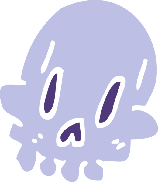 Bir insan tarafından çizilmiş garip kafatası.