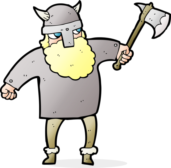 Bir insan tarafından çizilmiş serbest çizim Viking savaşçısı.