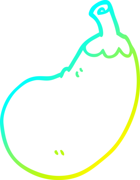 Bir insan tarafından çizilmiş bir patlıcan çizgi çizimi.