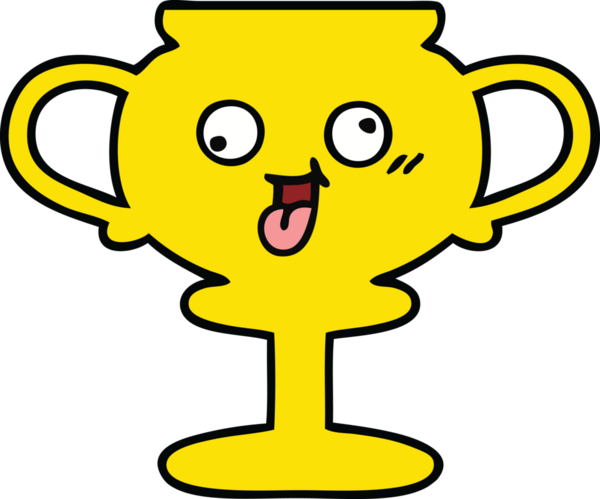 Bir insan tarafından çizilmiş sevimli bir kupa karikatürü.