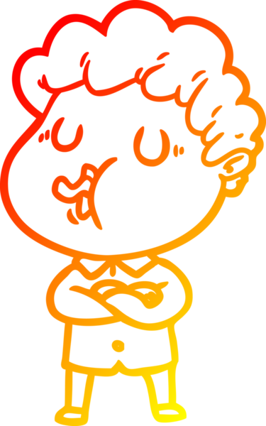 Bir insan tarafından çizilmiş, çizgi film karakteri.