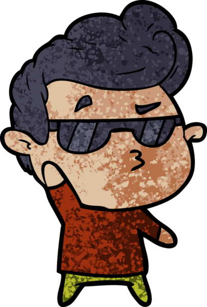 Bir insan tarafından çizilmiş havalı bir çizgi film.