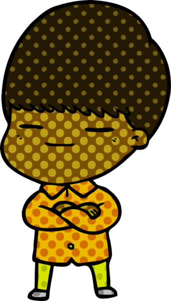 Bir insan tarafından çizilmiş kendini beğenmiş bir çocuk.