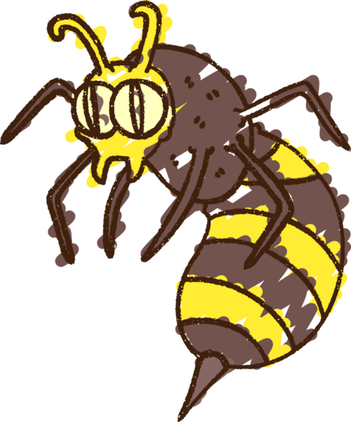 Bir insan tarafından çizilen eşekarısı tebeşiri