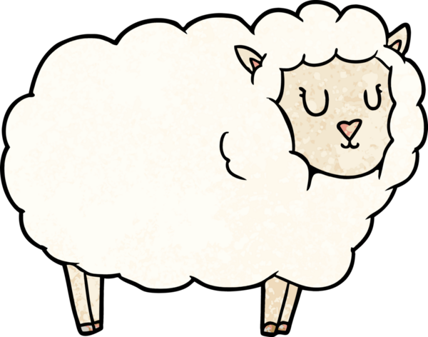 bir insan tarafından çizilmiş koyun çizgi filmi