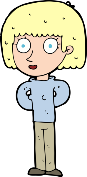 Bir insan tarafından çizilmiş, dik dik bakan bir kadın.