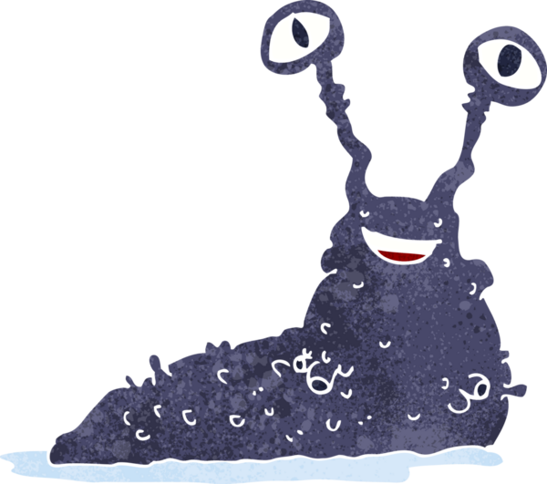 Bir insan tarafından çizilmiş karikatür sümüklüböceği