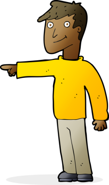 Bir insan tarafından çizilmiş çizgi filmci.