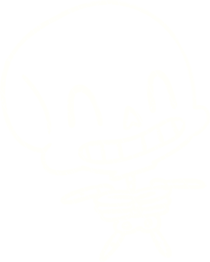 Bir insan tarafından çizilen Mutlu İskelet Tebeşiri