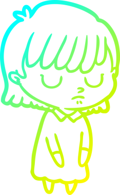 Bir insan tarafından çizilmiş bir karikatür kadın çizimi.