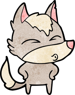 Bir insan tarafından çizilmiş bir kurt düdüğü.