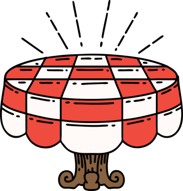 Bir insan tarafından çizilmiş geleneksel dövme sehpası.