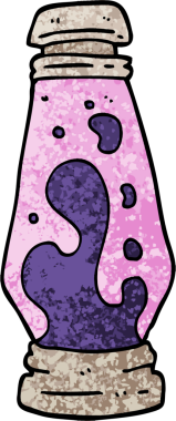 Grunge desenli çizim çizimi lav lambası bir insan tarafından çizilmiş.