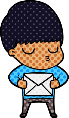 Bir insan tarafından çizilmiş sakin çocuk çizgi filmi.