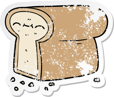 Bir insan tarafından çizilmiş bir somun ekmeğin sıkıntılı çıkartması.