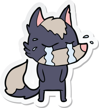 Bir insan tarafından çizilmiş bir karikatür çıkartması.