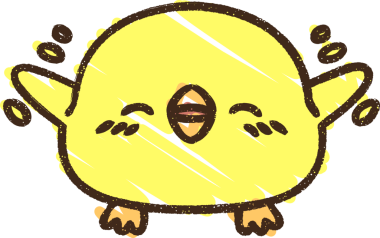 Bir insan tarafından çizilmiş şirin kuş tebeşiri.