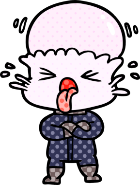 Bir insan tarafından çizilmiş garip bir uzaylı çizgi filmi.