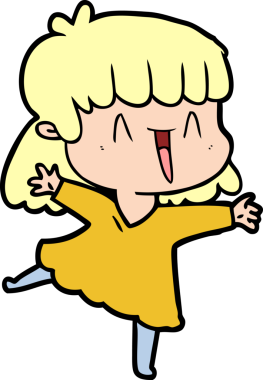 Bir insan tarafından çizilmiş karikatür kadın.