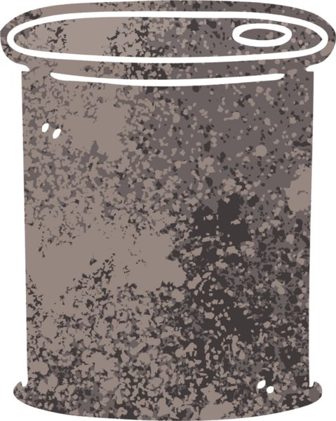 Bir insan tarafından çizilmiş eski çizim tarzı tuhaf çizgi film fıçısı.