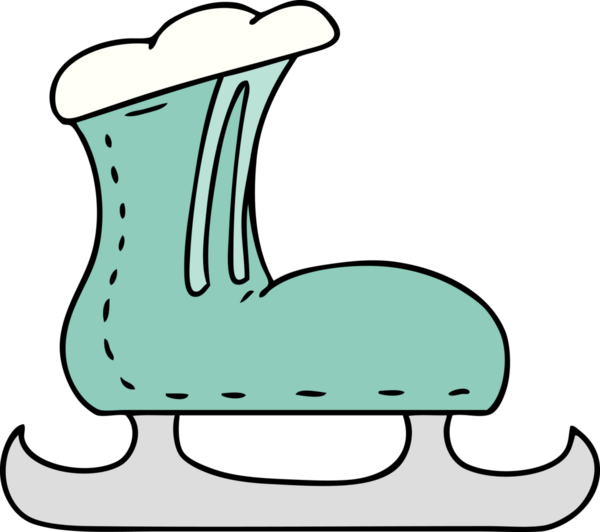 Bir insan tarafından çizilmiş bir buz pateni çizimi.