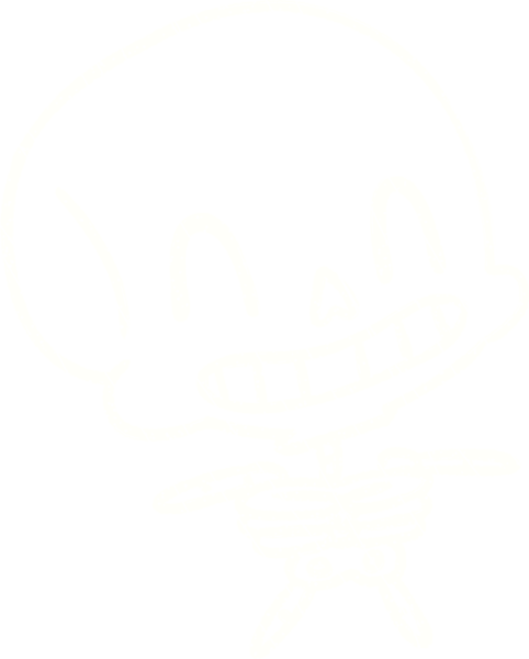 Bir insan tarafından çizilen Mutlu İskelet Tebeşiri