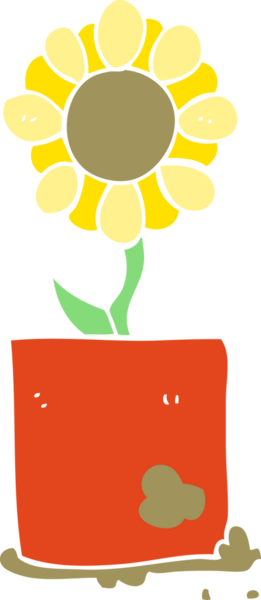 Bir insan tarafından çizilmiş şirin düz renkli karikatür.