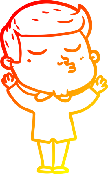 Bir insan tarafından çizilen çizgi film modelinin sıcak çizgi çizimi.