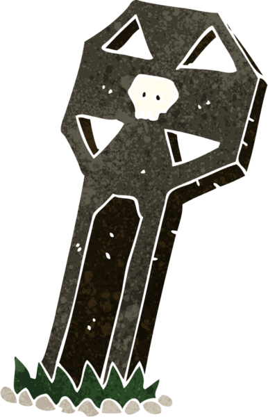 bir insan tarafından çizilmiş ürkütücü bir mezar.