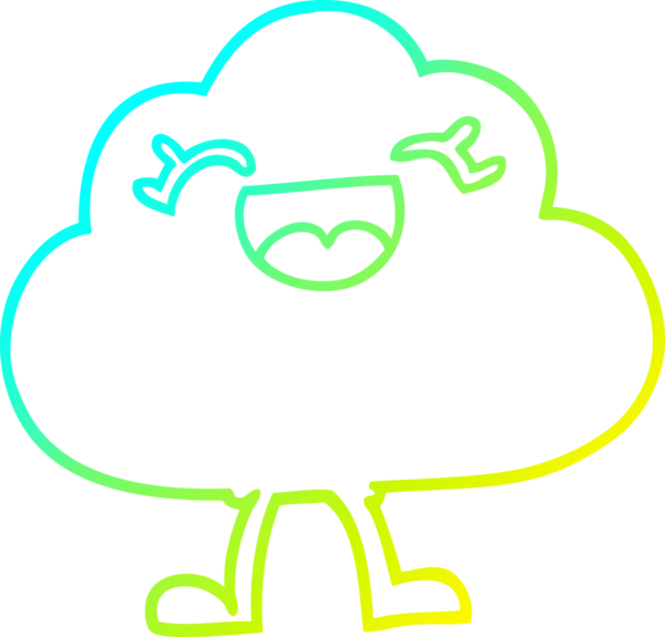 Bir insan tarafından çizilmiş soğuk hava bulutu çizgi filmi.