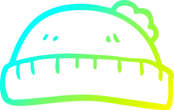 Bir insan tarafından çizilmiş bir çizgi filmin soğuk gradyan çizgisi.