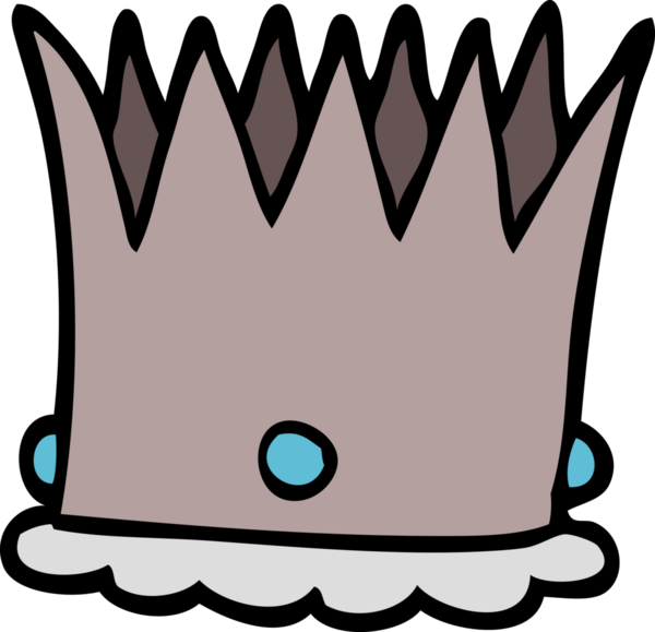 Bir insan tarafından çizilmiş gümüş taç.