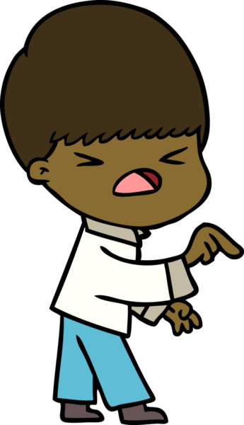 Çizgi film bir insan tarafından çizilmiş stresli adam