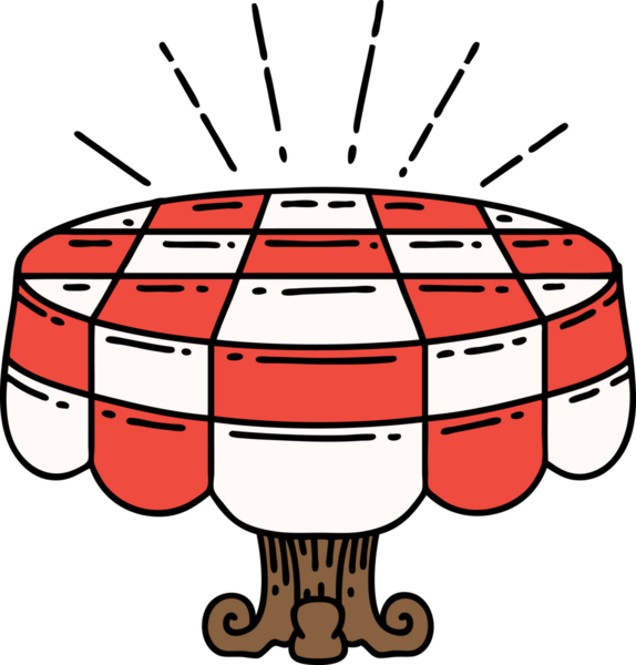 Bir insan tarafından çizilmiş geleneksel dövme sehpası.