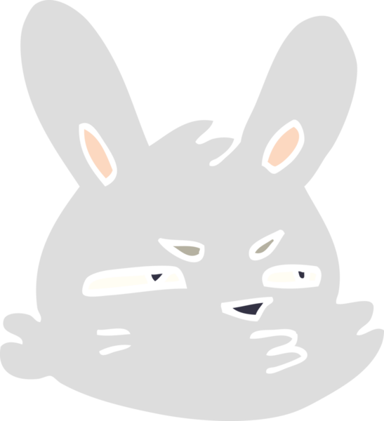 Bir insan tarafından çizilmiş karikatür karalaması huysuz tavşan.