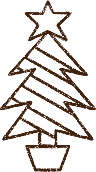 Bir insan tarafından çizilmiş Noel Ağacı Kömürü