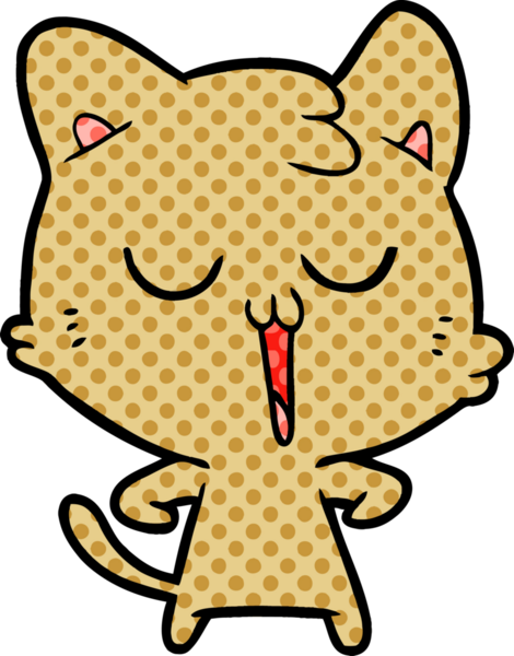 Bir insan tarafından çizilmiş çizgi film kedisi.