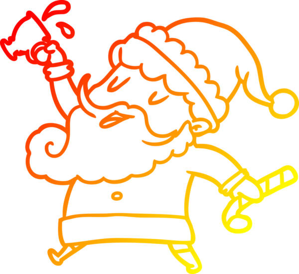 Bir insan tarafından çizilmiş sıcak kakaolu Noel Baba 'nın sıcak çizgi çizimi