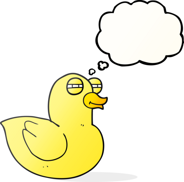 Bir insan tarafından çizilmiş serbest çizim baloncuk karikatür komik lastik ördek