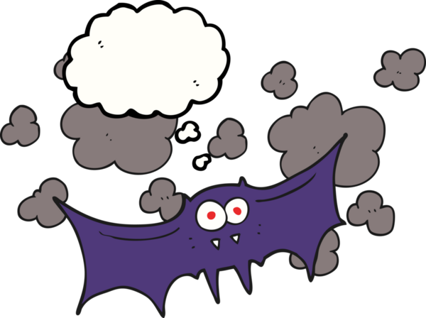 Bir insan tarafından çizilmiş serbest çizim balon karikatür vampir yarasa