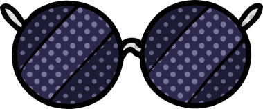 bir insan tarafından çizilmiş güneş gözlüğü.