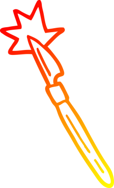 Bir insan tarafından çizilmiş bir neşterin sıcak çizgi çizimi