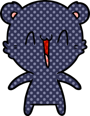 Bir insan tarafından çizilmiş bir çizgi film karakteri.