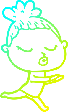 Bir insan tarafından çizilmiş soğuk bir çizgi film çizimi.