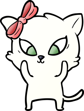 Bir insan tarafından çizilmiş çizgi film kedisi.