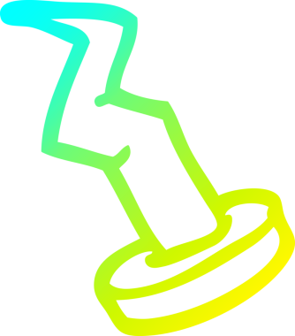 Bir insanın çizdiği çivinin soğuk gradyan çizgisi.